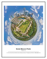 Sand Beach Park Aerial Photo Austin, TX
