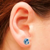 WOVEN OCTAGONAL STUD EARRINGS