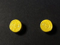 Yellow Rolled Stud earrings