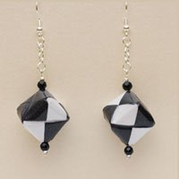 Black and White Cube Earrings