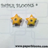 Origami Star Studded swarovski crystal earrings