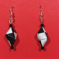 Black and White TEARDROP EARRINGS