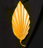 Origami Leaf lapel pin