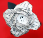 "I Love You" Origami Paper Rose