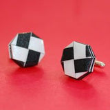 Paper Woven Octagon  Cufflinks