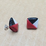 Delta paper stud earrings