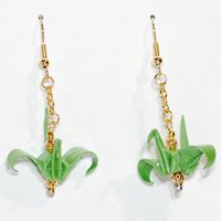 Lucky Irish Gold Origami Earrings