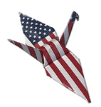 Origami Crane with USA flag pattern