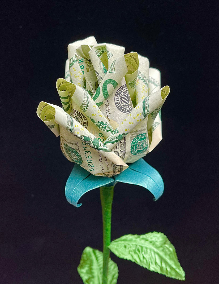 $1 PLATINUM DELUXE BUDDING ORIGAMI MONEY ROSES – Paper Blooms