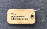 Wooden Personalized Laser Engraved Luggage Tag