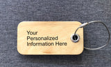 Wooden Personalized Laser Engraved Luggage Tag